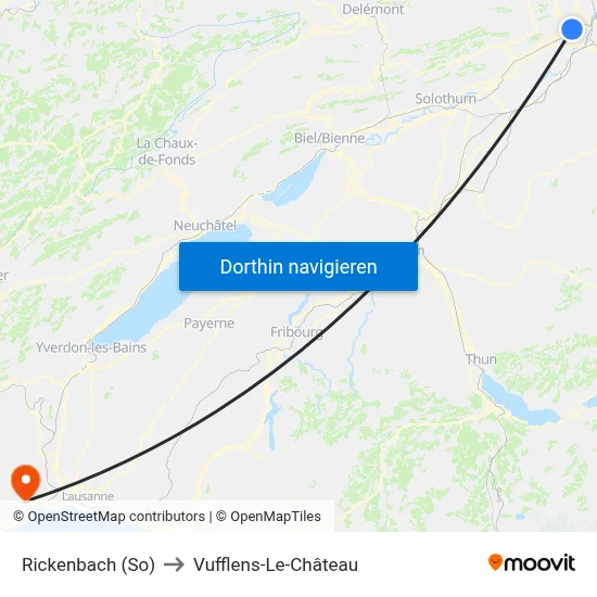 Rickenbach (So) to Vufflens-Le-Château map