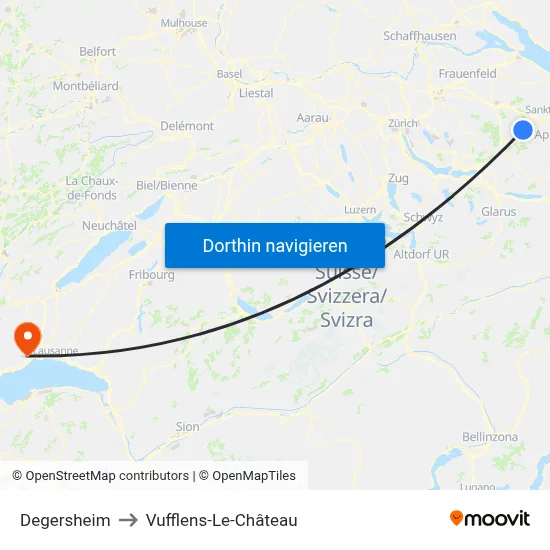 Degersheim to Vufflens-Le-Château map