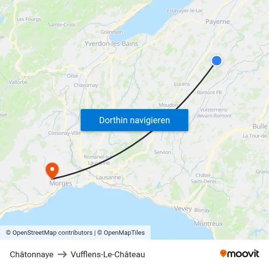 Châtonnaye to Vufflens-Le-Château map