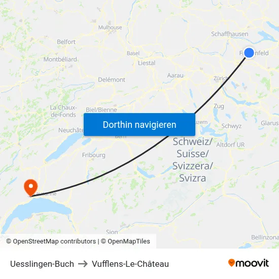 Uesslingen-Buch to Vufflens-Le-Château map