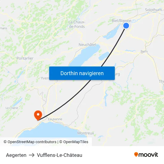Aegerten to Vufflens-Le-Château map