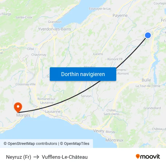 Neyruz (Fr) to Vufflens-Le-Château map