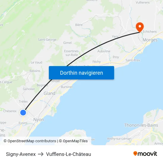 Signy-Avenex to Vufflens-Le-Château map