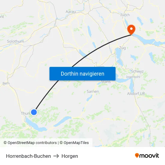 Horrenbach-Buchen to Horgen map