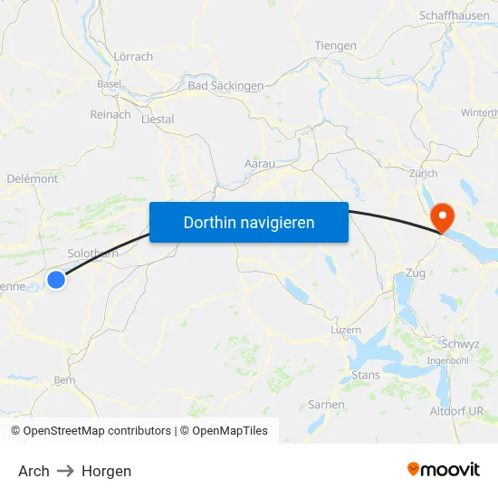 Arch to Horgen map