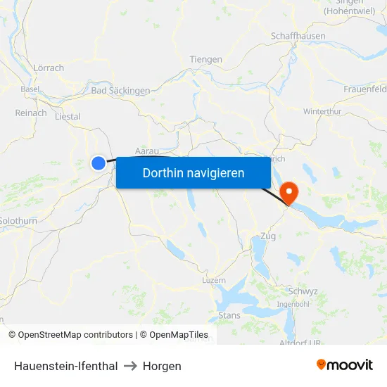 Hauenstein-Ifenthal to Horgen map