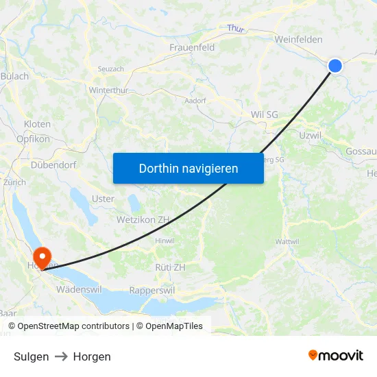 Sulgen to Horgen map