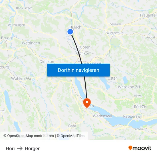 Höri to Horgen map