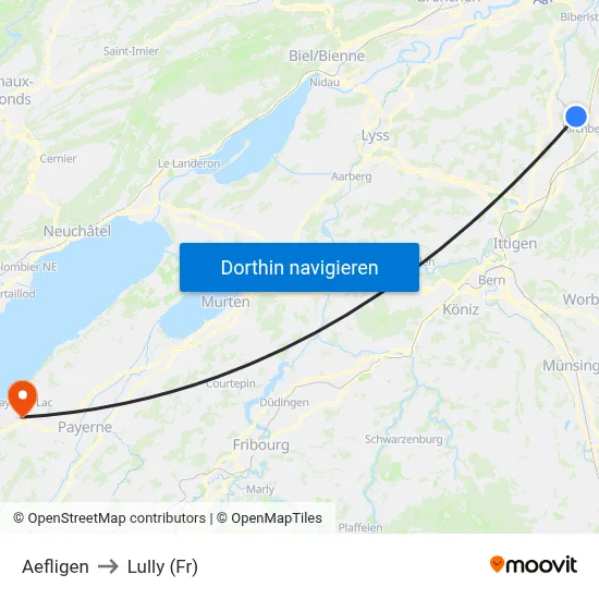 Aefligen to Lully (Fr) map