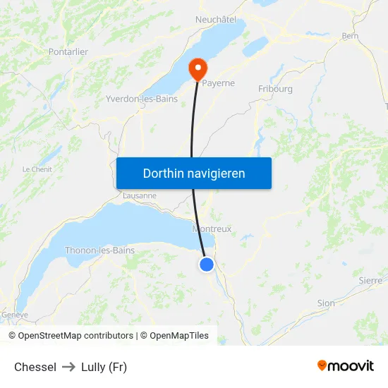 Chessel to Lully (Fr) map