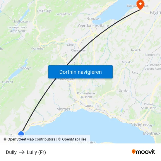 Dully to Lully (Fr) map
