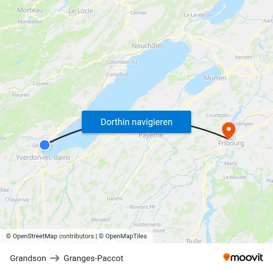 Grandson to Granges-Paccot map