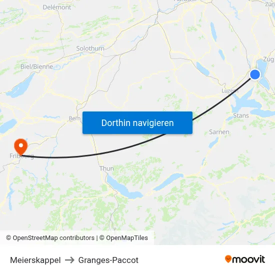 Meierskappel to Granges-Paccot map