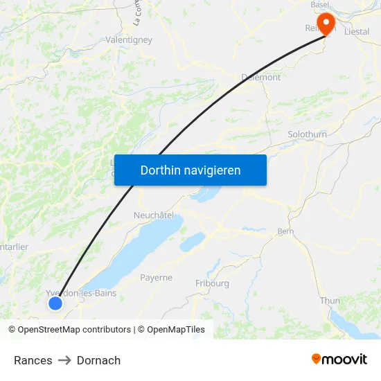 Rances to Dornach map