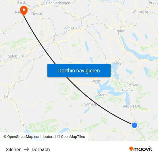 Silenen to Dornach map