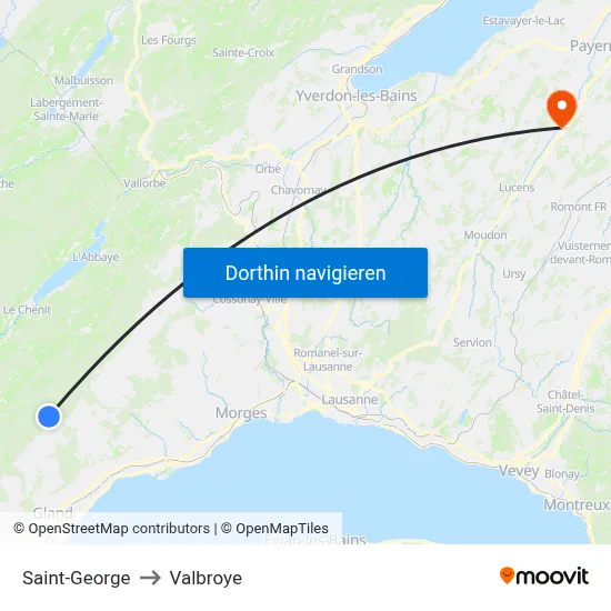 Saint-George to Valbroye map