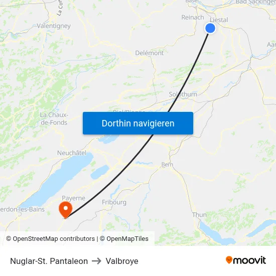 Nuglar-St. Pantaleon to Valbroye map