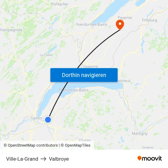 Ville-La-Grand to Valbroye map