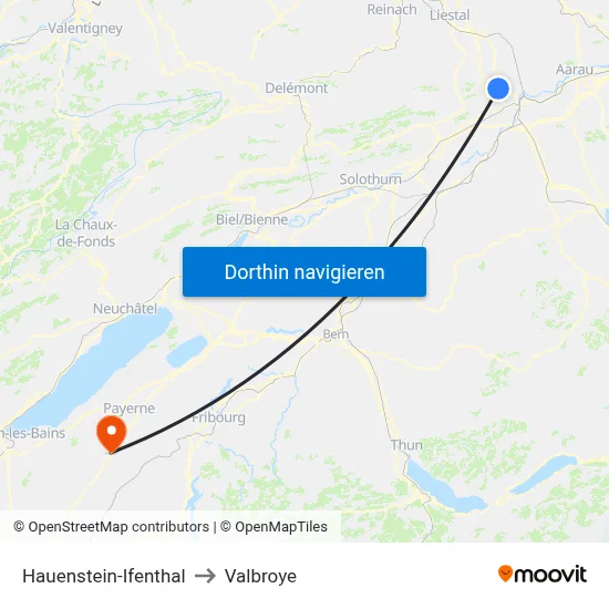 Hauenstein-Ifenthal to Valbroye map
