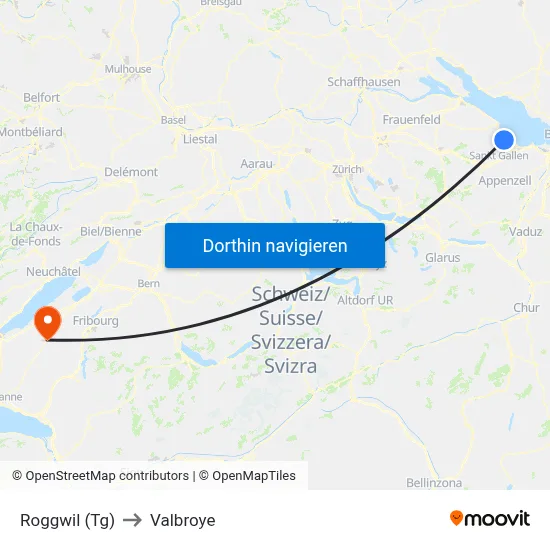 Roggwil (Tg) to Valbroye map