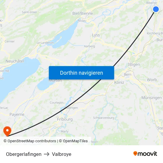 Obergerlafingen to Valbroye map