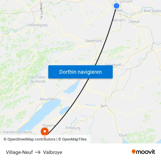 Village-Neuf to Valbroye map