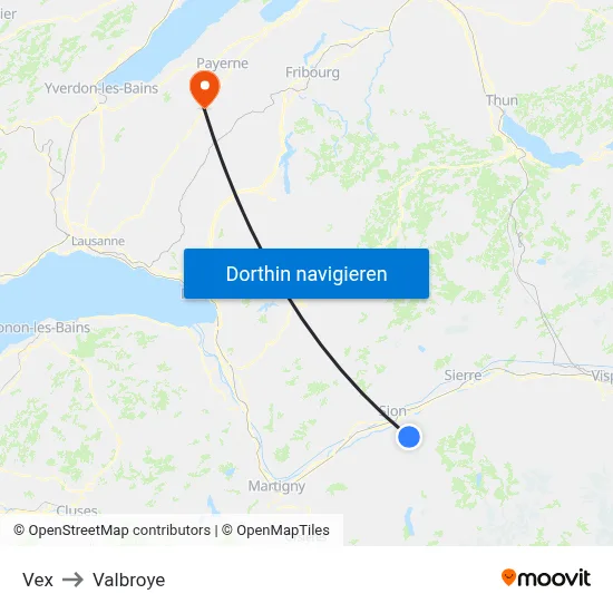 Vex to Valbroye map