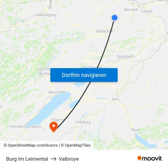 Burg Im Leimental to Valbroye map