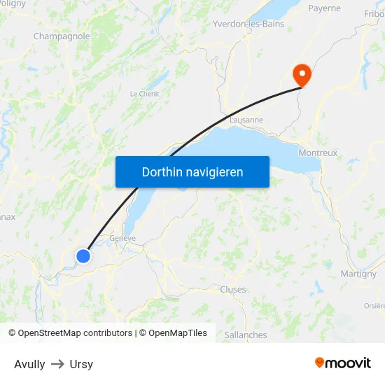 Avully to Ursy map