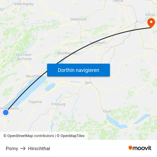 Pomy to Hirschthal map