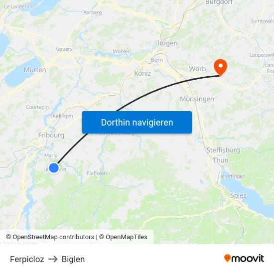 Ferpicloz to Biglen map
