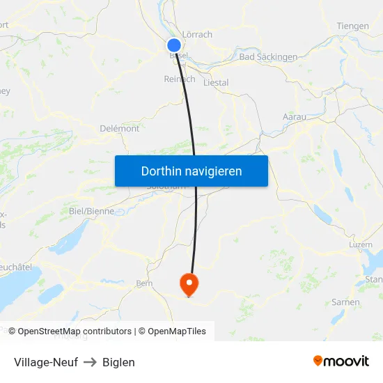 Village-Neuf to Biglen map