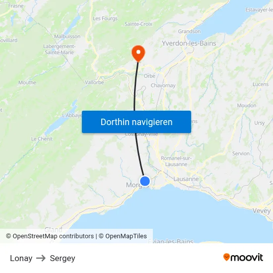 Lonay to Sergey map