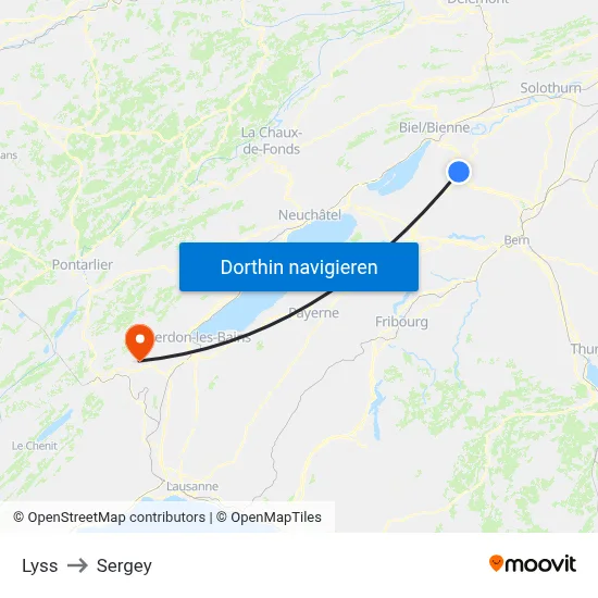 Lyss to Sergey map