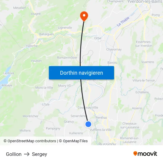 Gollion to Sergey map