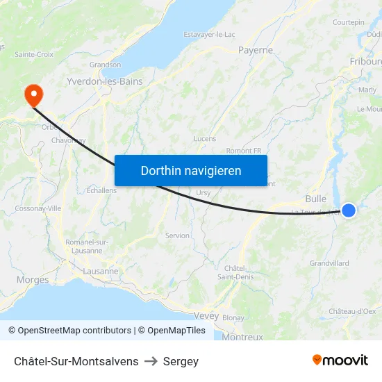 Châtel-Sur-Montsalvens to Sergey map