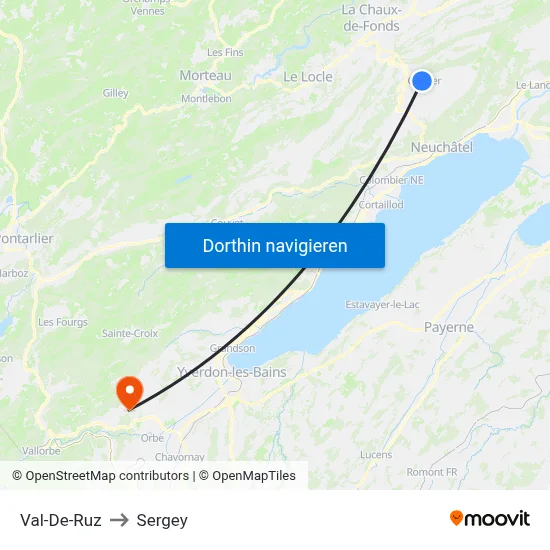 Val-De-Ruz to Sergey map