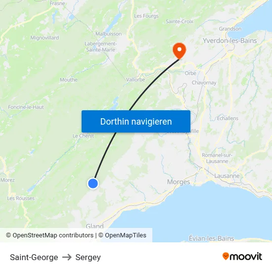 Saint-George to Sergey map