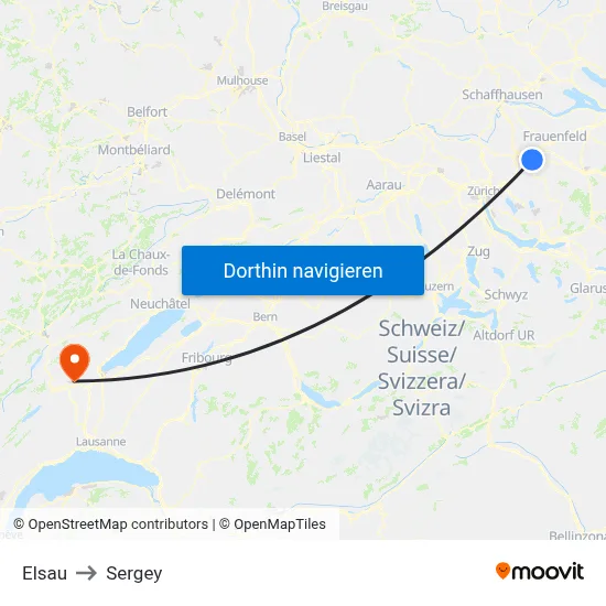 Elsau to Sergey map