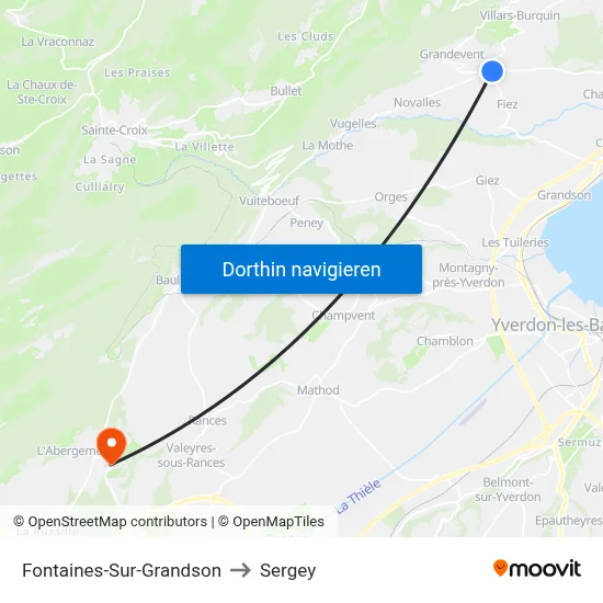 Fontaines-Sur-Grandson to Sergey map