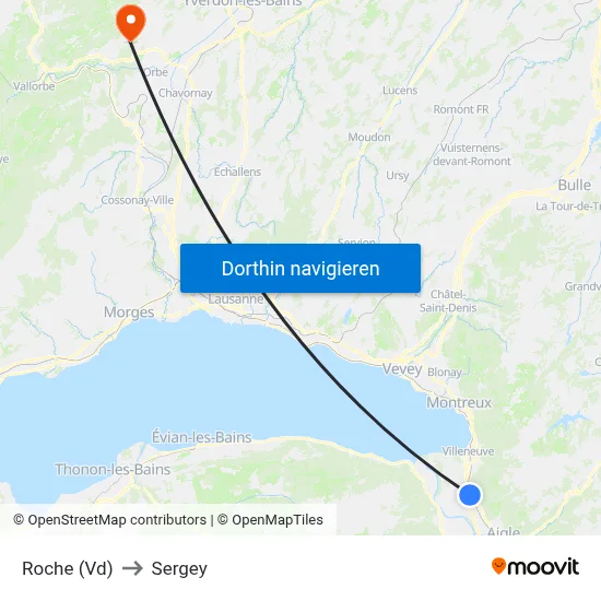 Roche (Vd) to Sergey map