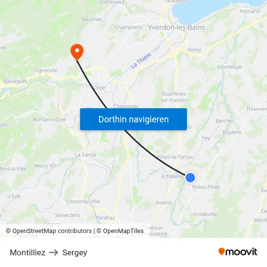 Montilliez to Sergey map