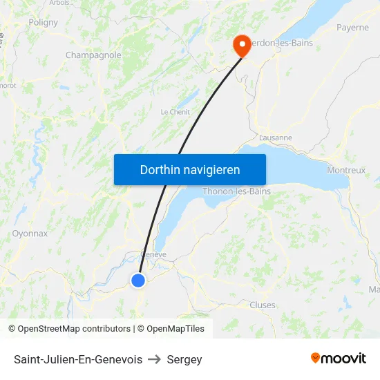 Saint-Julien-En-Genevois to Sergey map