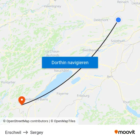 Erschwil to Sergey map