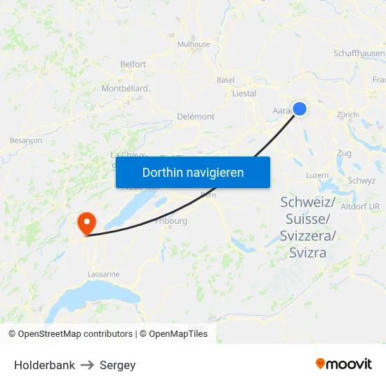 Holderbank to Sergey map