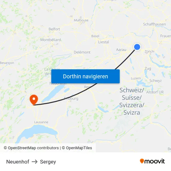 Neuenhof to Sergey map