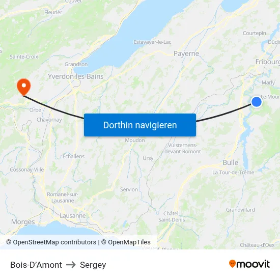 Bois-D’Amont to Sergey map