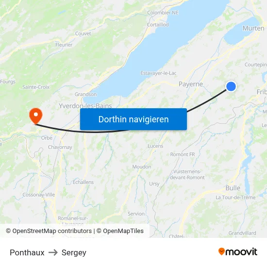 Ponthaux to Sergey map