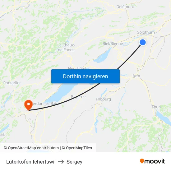 Lüterkofen-Ichertswil to Sergey map