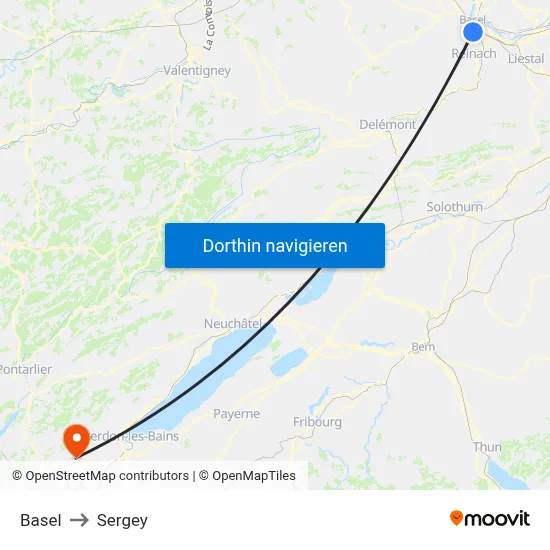 Basel to Sergey map